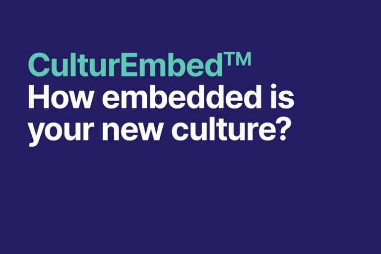 How embedded is your new culture